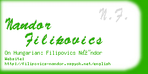 nandor filipovics business card
